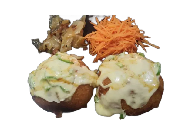 Con tocino y gratinada